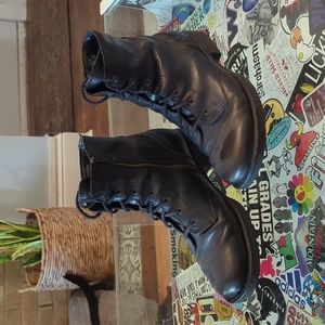 Born lace-up leather combat boot